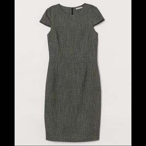 H&M Cap Sleeve Dress - Herringbone